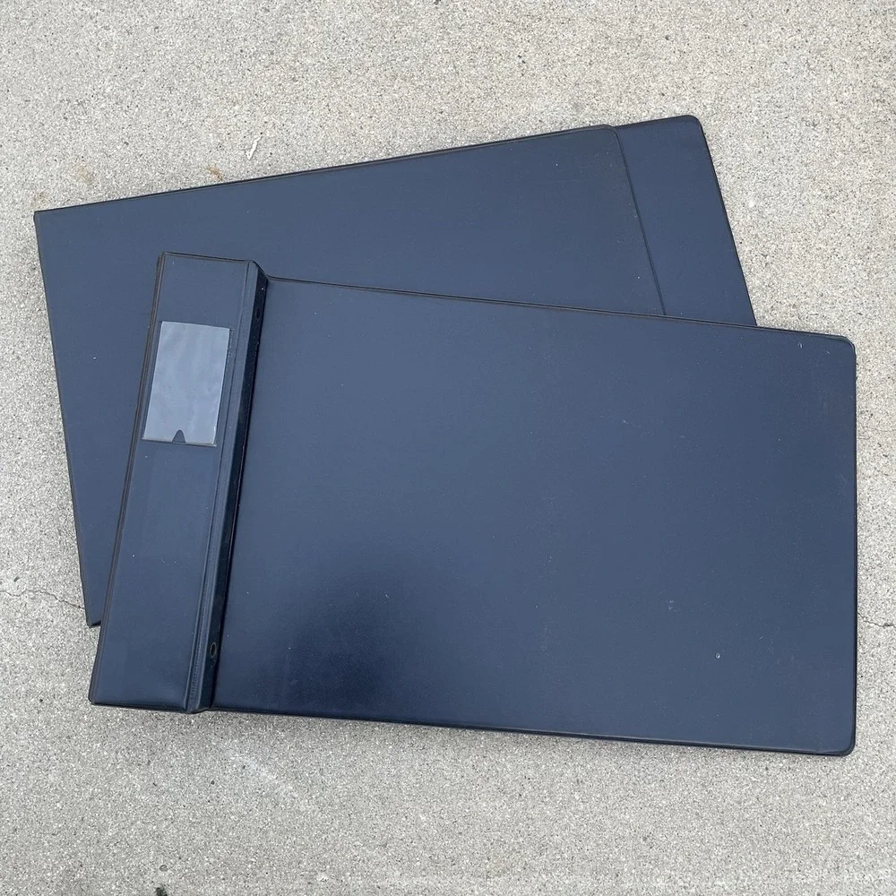 RARE LOT Of 2 Vintage McBee Metal Swing Hinge Binder 65802 Blue